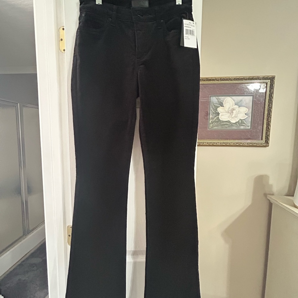 Kut from the Kloth Black Corduroy Pants Size 0 Karen Boot Cut NWT